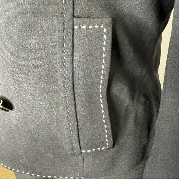 St John black blazer with white stitching size 12 - Picture 7 of 9